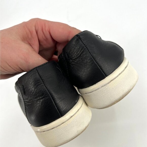 Eileen Fisher‎ Sydney Slip-On Black Leather Sneaker Flats  Drawstring Size 7.5 - Picture 5 of 12